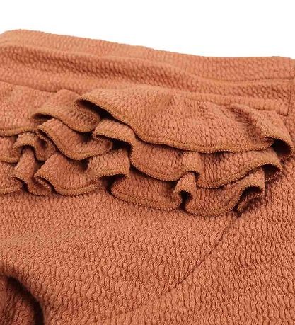 Müsli Trousers - Crepe Frill - Amber w. Ruffles