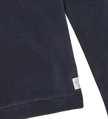 Tommy Hilfiger Velúr blússa - Rib - Desert Ský