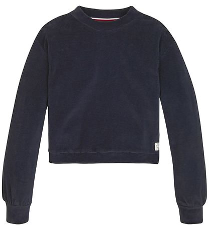 Tommy Hilfiger Velúr blússa - Rib - Desert Ský