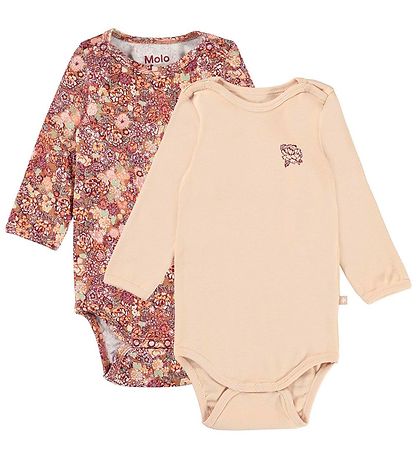 Molo Bodys l/ä - Foss - 2er-Pack - Fluffy Bloom