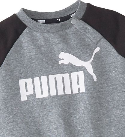 Puma Sweatset - Ace Raglan - Graumeliert meliert/Schwarz