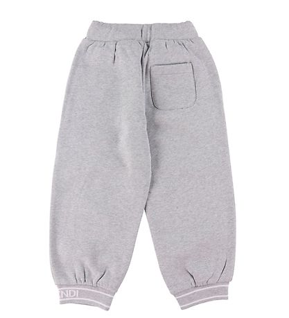 Fendi Sweatpants - Grey Melange w. White