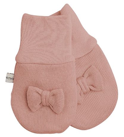 Racing Kids Mittens - Wool/Cotton - Dusty Rose