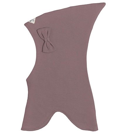 Racing Kids Balaclava - 2-layer - Dusty Purple w. Bow