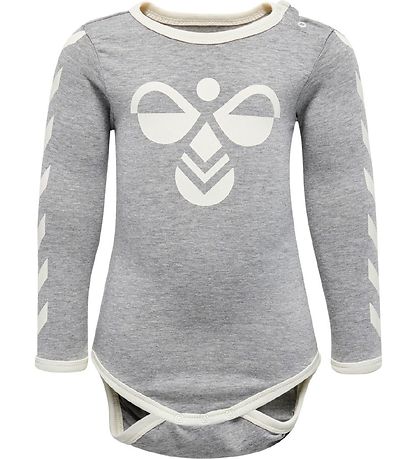 Hummel Bodysuit l/s - hmlFlipper - Grey Melange