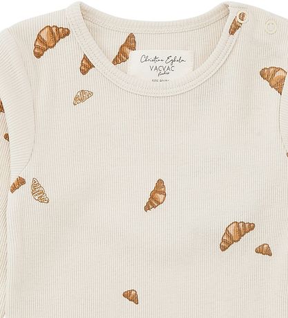 VACVAC Bodysuit l/s - Rib - Kurt - Mini Croissant love