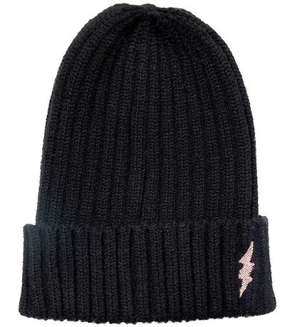 Petit by Sofie Schnoor Beanie - Knitted - Black w. Lightning