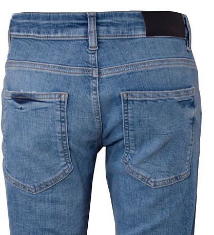 Hound Jeans - Breed - weggegooid Blue Denim