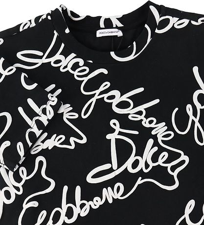 Dolce & Gabbana Stuttermabolur - DNA - Svart/Hvítt