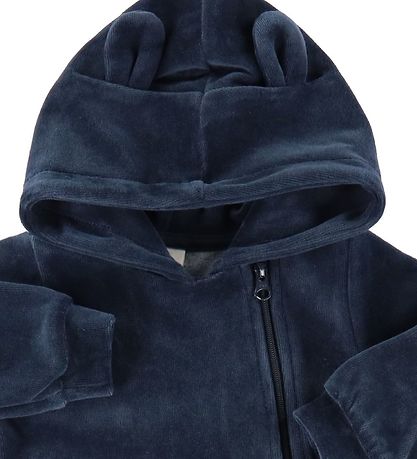 Smallstuff Strampler - Velours - Navy