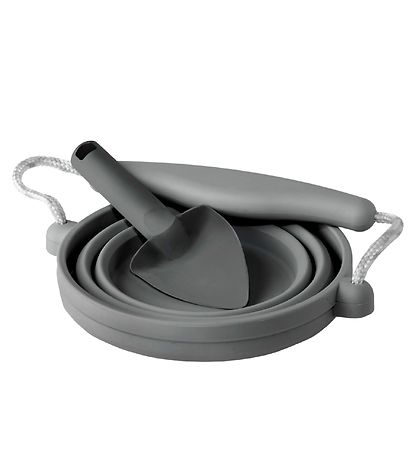 Scrunch Foldable Bucket w. Showel - Anthracite Grey