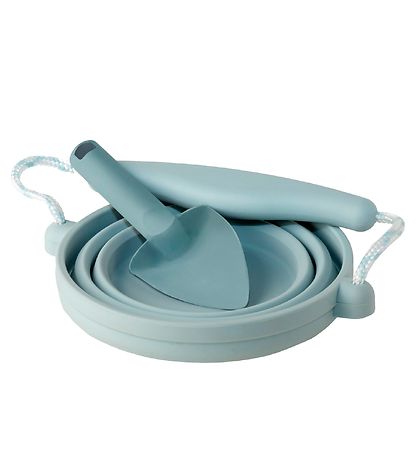 Scrunch Foldable Bucket w. Showel - Duck Egg Blue