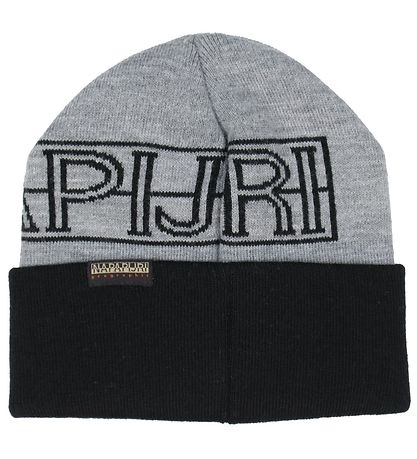 Napapijri Beanie - Knitted - Foab - Grey Melange w. Black