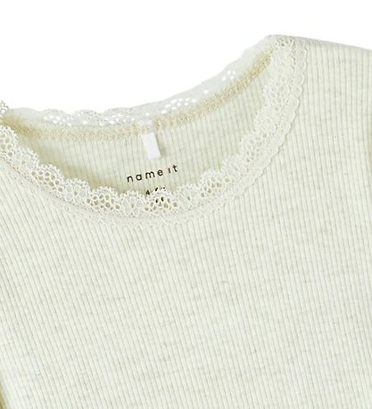 Name It Bodysuit l/s - Rib - Noos - NbfKab - Peyote Melange