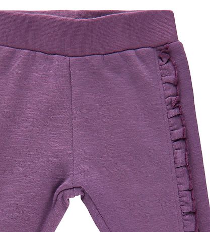 Minymo Sweatpants - Grape Jam w. Ruffles