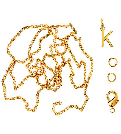 Collier av. Lettre Me&My BOX - K - Plaqué or