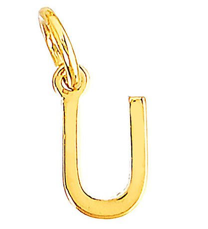 Me&My BOX Necklace w. Letter - U - Gold plated