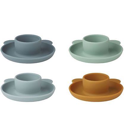 Liewood Egg cups - Silicone - Janus - 4-Pack - Mr Bear Blue Mult