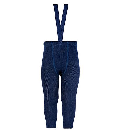 Condor Leggings M. axlaböndum - Ull/Akrýl - Dökkblátt Blue