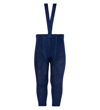 Condor Leggings w. Suspenders - Wool/Acrylic - Navy Blue