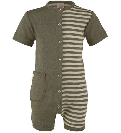 Engel Summer Romper - Wool/Silk - Olive/Natural