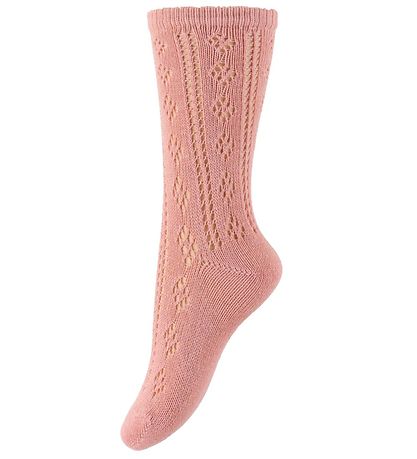Minymo Socken - 2er-Pack - Grau/Rosa