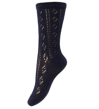 Minymo Socken - 2er-Pack - Elfenbein/Navy
