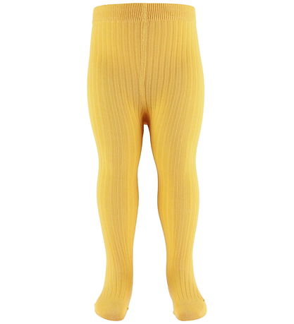 Collants Melton - Rib - Jaune d'oeuf Yellow