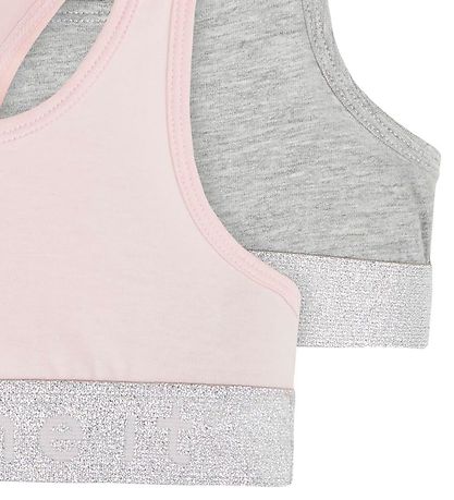 Name It Top - Noos - NkfShort - 2er-Pack - Barely Pink w/Grey Me