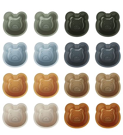 Liewood Cupcake molds - 16-Pack - Tilo - Silicone - Mr Bear/Faun