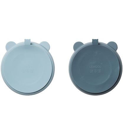 Liewood Partitioniert Schüsseln - 2er-Pack - Stacy - Sea Blue/Wh