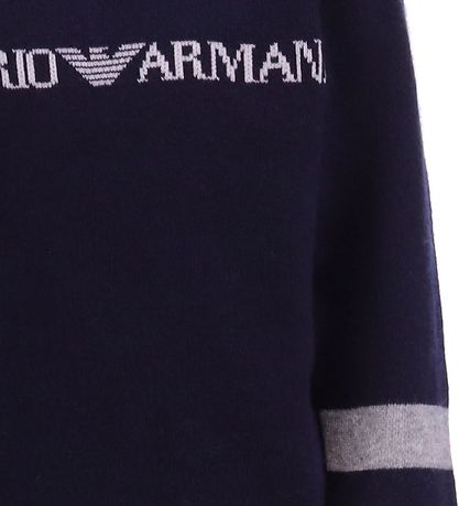 Emporio Armani Blouse - Knitted - Wool - Blue Navy