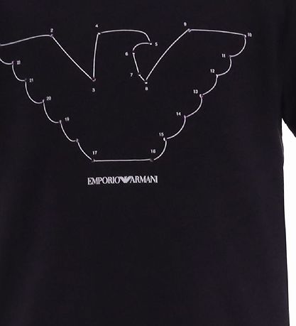 Emporio Armani Stuttermabolur - Blue Dökkblátt
