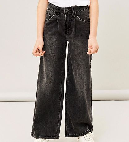 Name It Gallabuxur - Núll - NkfBwide - Black Denim