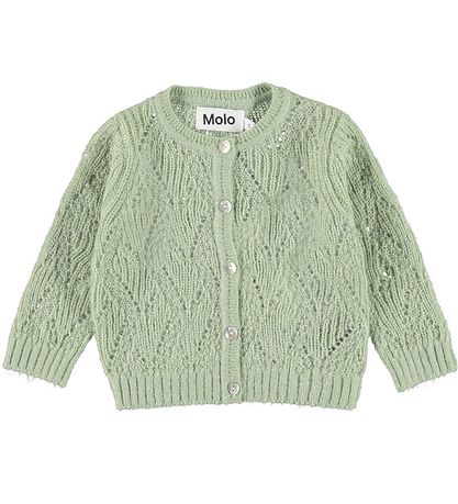 Molo Cardigan - Ull/Pólýester - Gilli - Myntugrænt