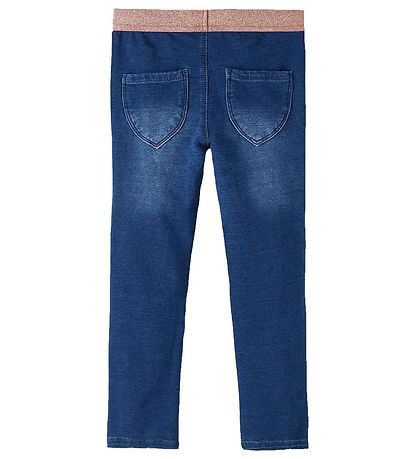 Name It Leggings - Noos - Gold - Dark Blue Denim/Rose