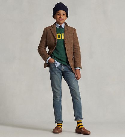 Polo Ralph Lauren Blouse - Wool/Viscose - Liningest Green w. Yel