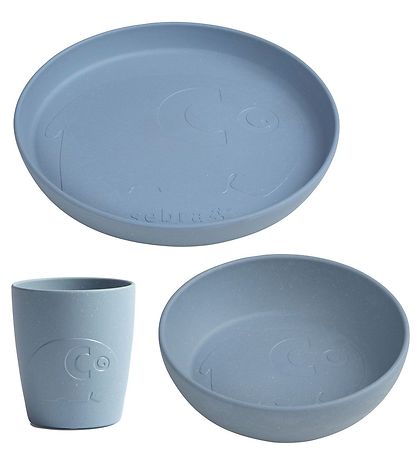 Sebra Geschirr-Set - Biokunststoff - 3 Teile - MÜTTER - Powder B