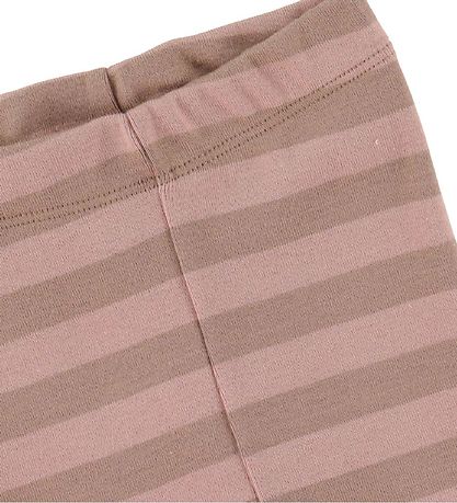 Smallstuff Leggings - Striped - Powder/Rose Brown