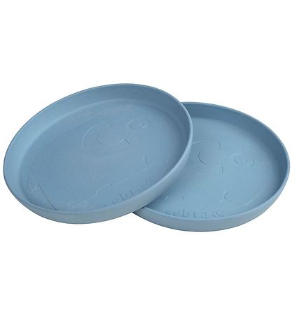 Sebra Teller - Biokunststoff - 2er-Pack - MÜTTER - Powder Blue
