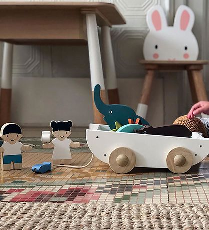 Tender Leaf Wooden Toy - Pullcart With Toy Figurine