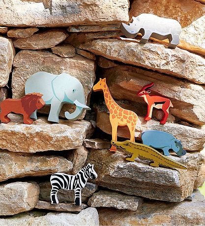 Jouet en bois Tender Leaf - 8 animaux de la savane