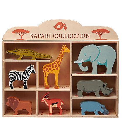 Jouet en bois Tender Leaf - 8 animaux de la savane