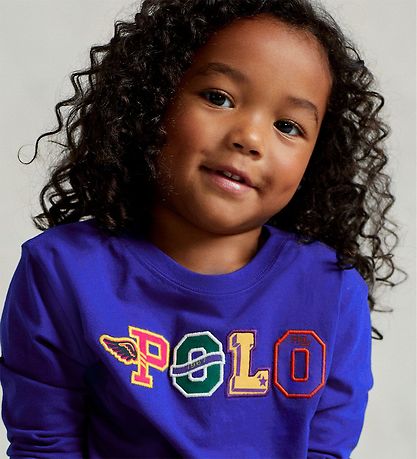 Polo Ralph Lauren Blússa - Skera - Blár M. Texti