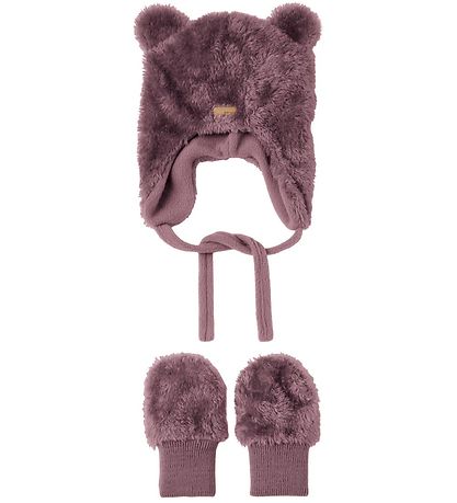 Name It Set - Mütze/Fäustlinge - Fleece - NbnMatuta - Nocturne