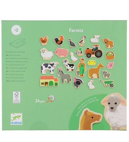 Djeco Magnet Board Game Game - 24 Bricks - Farmix