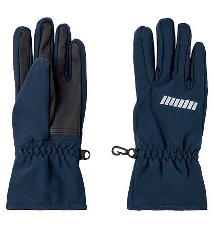 Name It Softshell hanskar M. Flís - Noos - NknAlfa - Dark Sapp