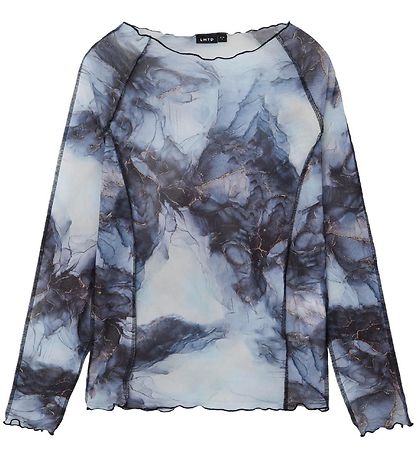 LMTD Blússa - Mesh - NlfNarble - Dökkblátt Blazer