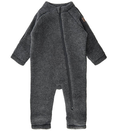 Mikk-Line Pramsuit - Wool - Charcoal Melange