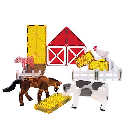 Magna-Tiles Segulsett - 25 Partar - Farm Animals